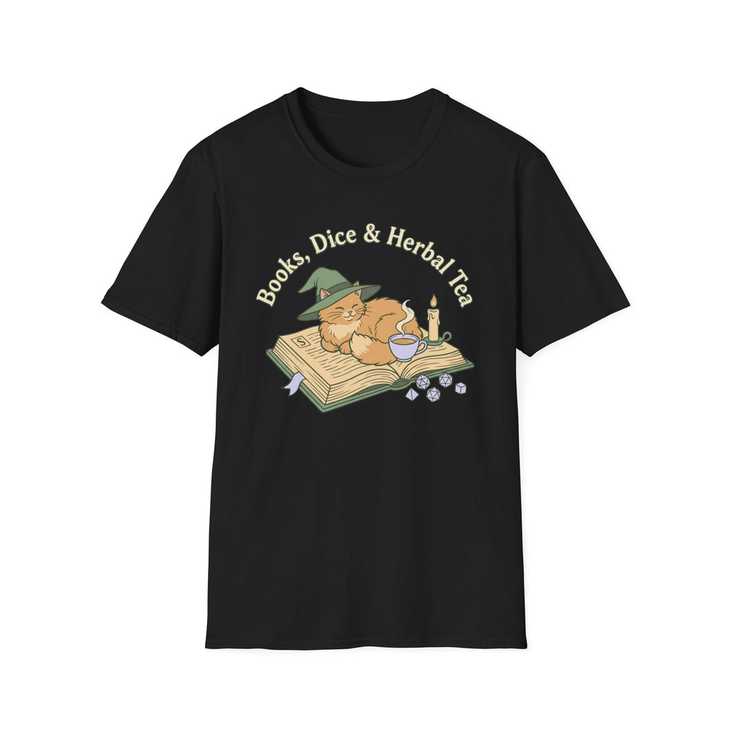 Books, Dice, Tea-Shirt