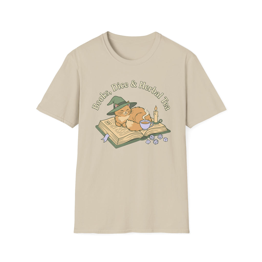 Books, Dice, Tea-Shirt