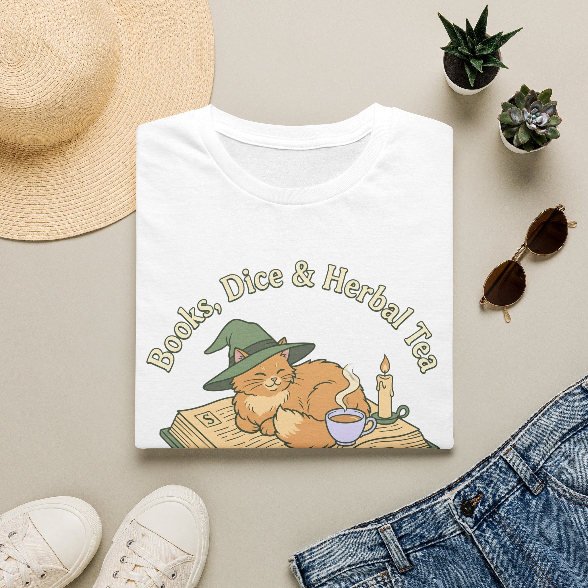 Books, Dice, Tea-Shirt