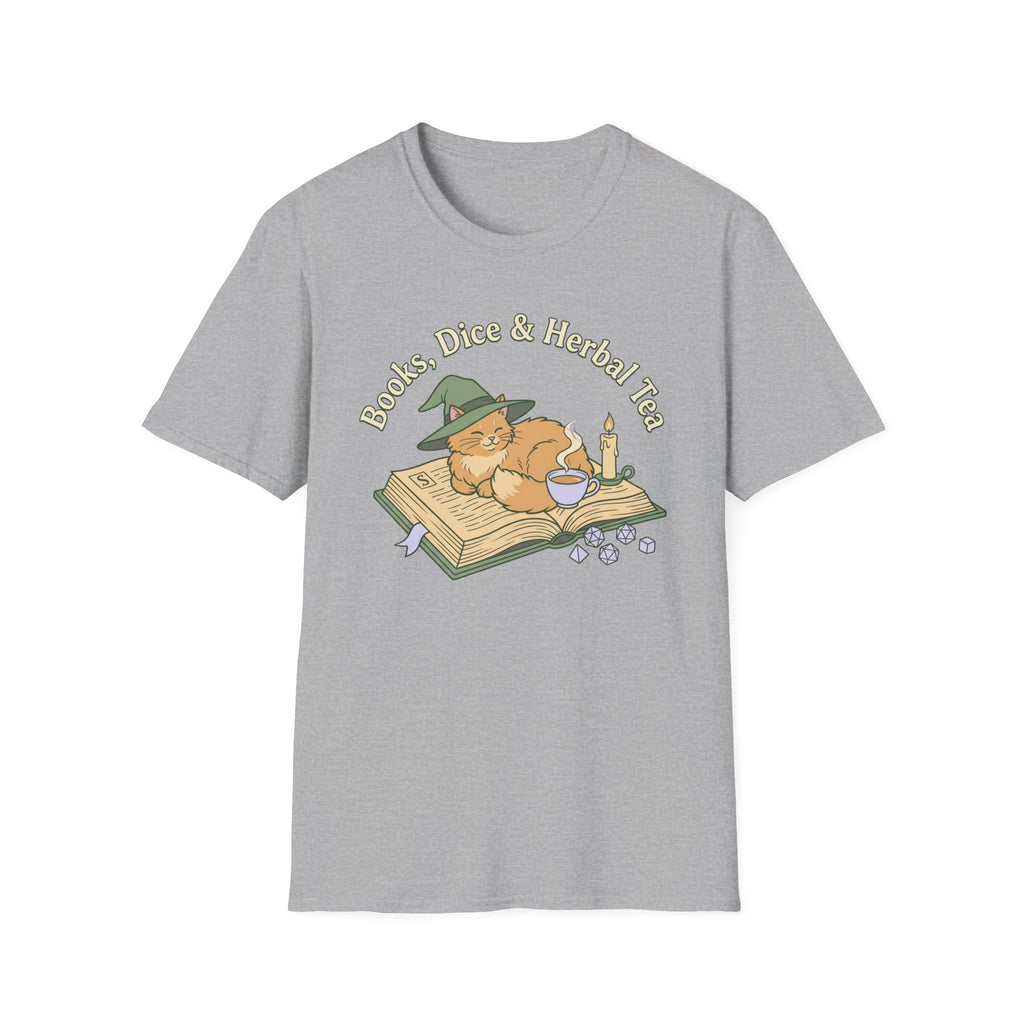 Books, Dice, Tea-Shirt