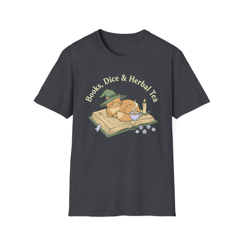 Books, Dice, Tea-Shirt