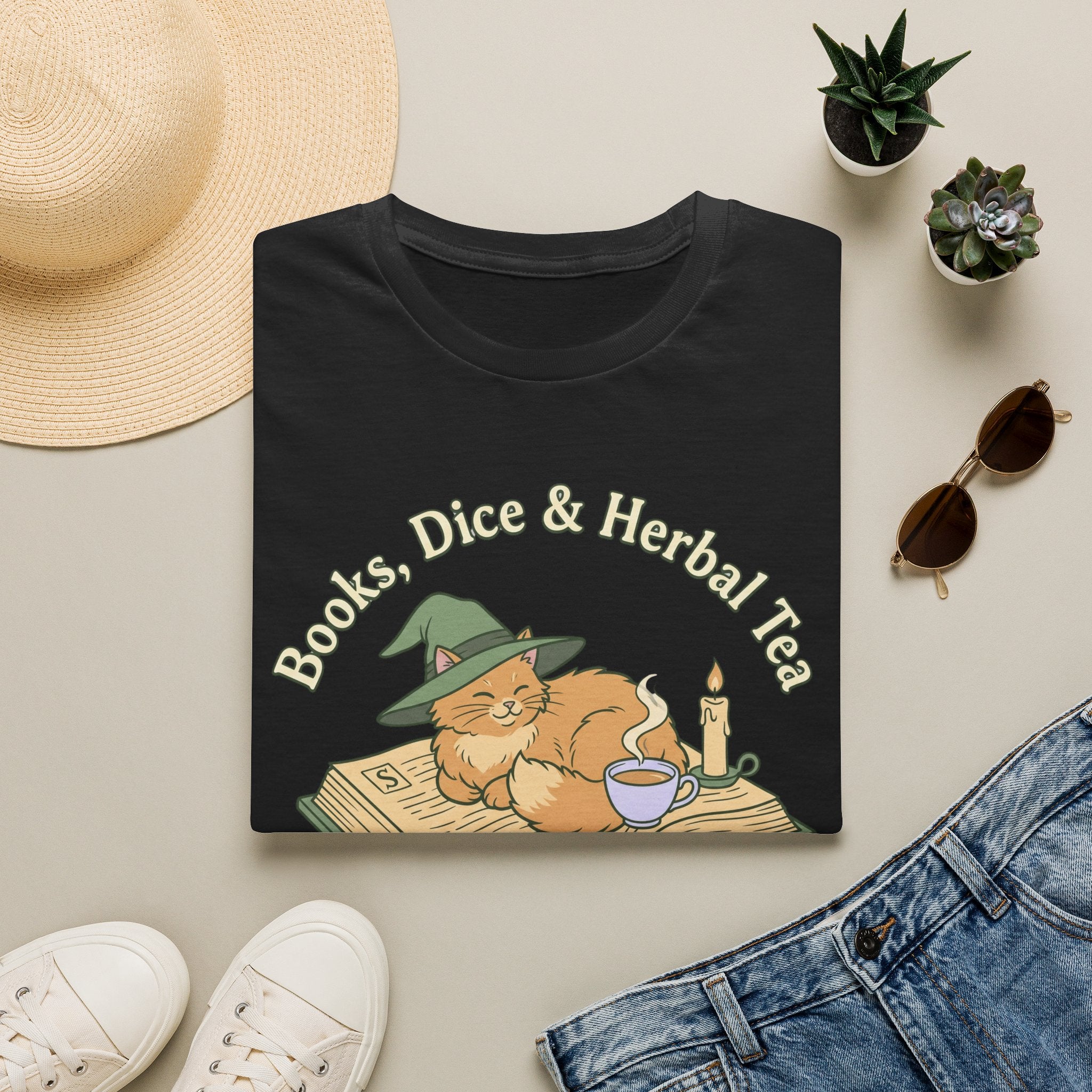 Books, Dice, Tea-Shirt