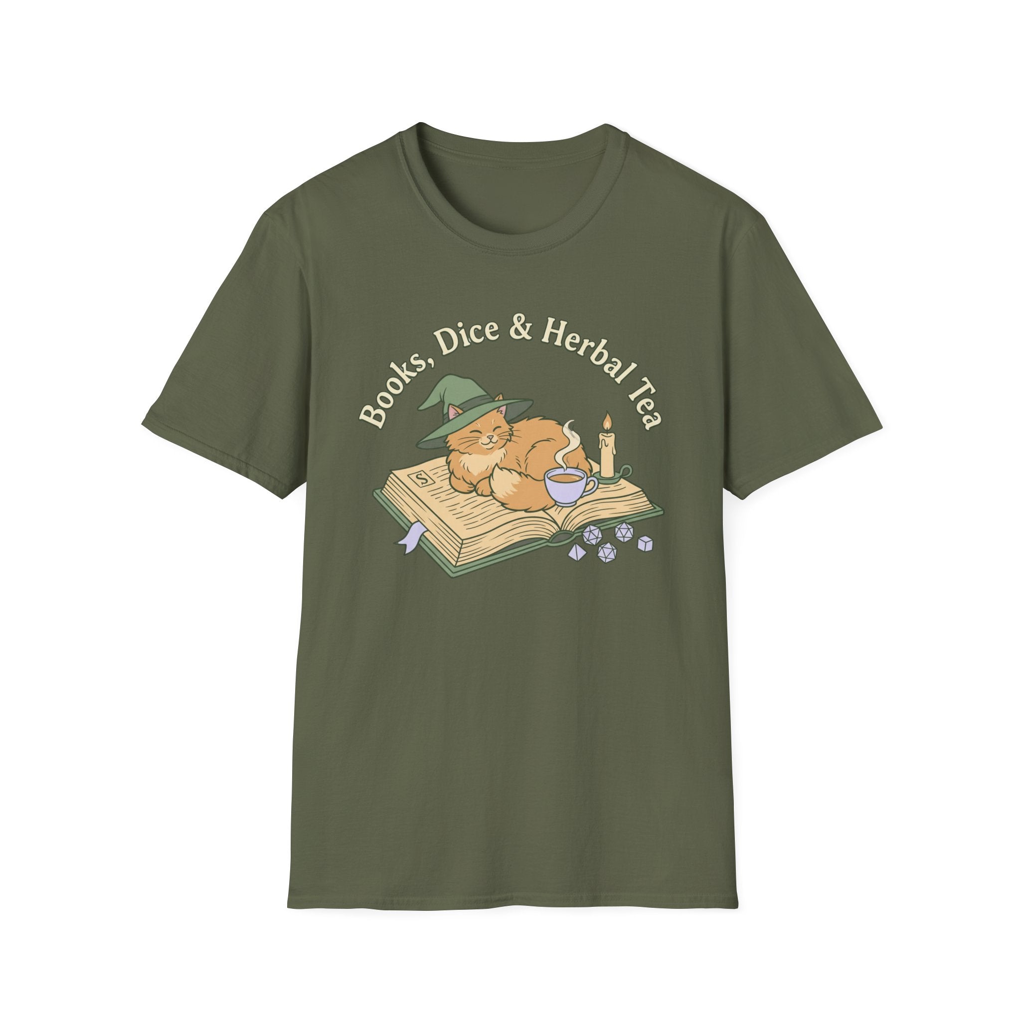 Books, Dice, Tea-Shirt