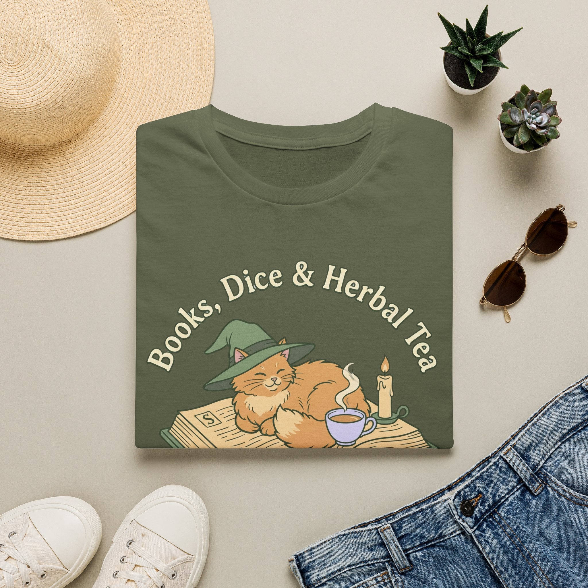 Books, Dice, Tea-Shirt