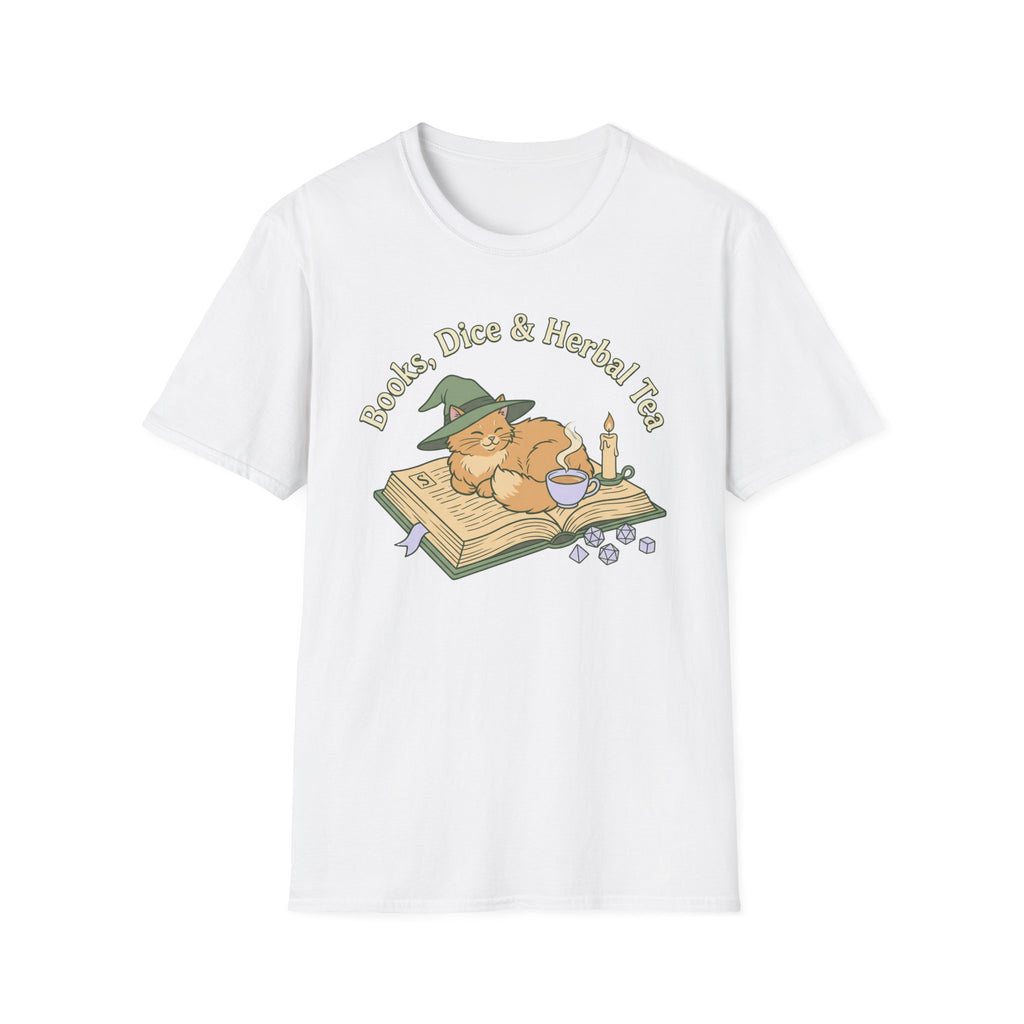 Books, Dice, Tea-Shirt