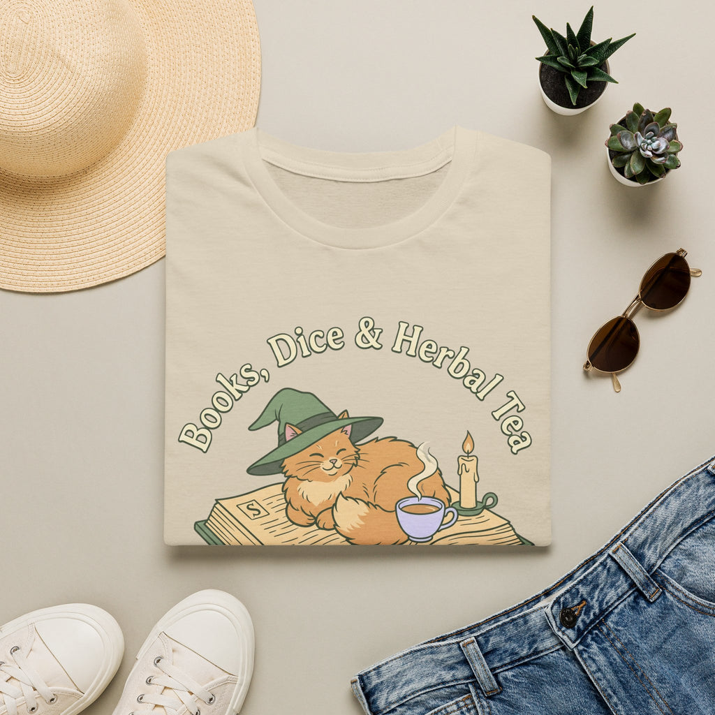 Books, Dice, Tea-Shirt
